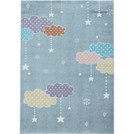 Tapis enfant rectangle à courtes mèches Ciel