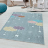 Tapis enfant rectangle à courtes mèches Ciel