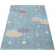 Tapis enfant rectangle à courtes mèches Ciel