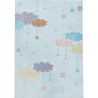 Tapis enfant rectangle à courtes mèches Ciel