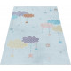 Tapis enfant rectangle à courtes mèches Ciel