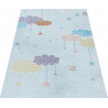 Tapis enfant rectangle à courtes mèches Ciel