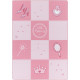 Tapis antidérapant rose pour fille Princess