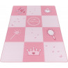 Tapis antidérapant rose pour fille Princess