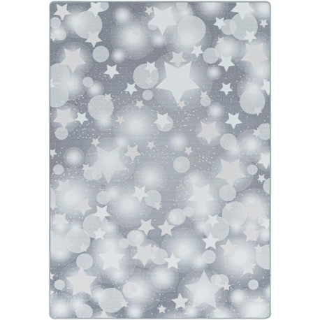 Tapis antidérapant gris étoiles pour fille Milkyway