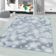 Tapis antidérapant gris étoiles pour fille Milkyway