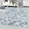 Tapis antidérapant gris étoiles pour fille Milkyway