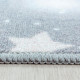 Tapis antidérapant gris étoiles pour fille Milkyway