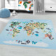 Tapis de jeu antidérapant pour fille et garçon World