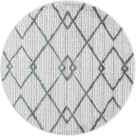 Tapis scandinave rond à courts mèches Toda