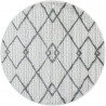 Tapis scandinave rond à courts mèches Toda