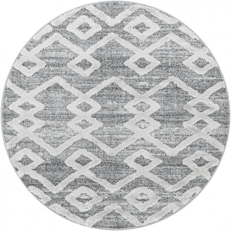 Tapis rond scandinave à courtes mèches Tori