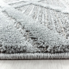 Tapis rond à courtes mèches design Lakka