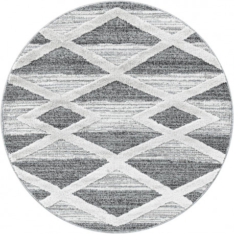 Tapis à courtes mèches rond scandinave Soldi