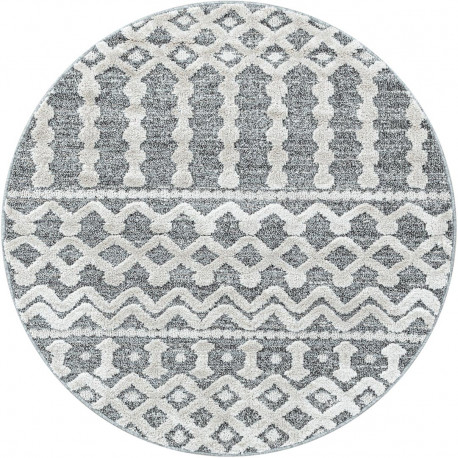 Tapis design rond à courtes mèches Ria