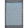 Tapis beni ouarain blanc en laine épaisse 235x155 Anouch