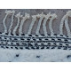 Tapis beni ouarain blanc en laine épaisse 235x155 Anouch