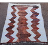 Tapis berbère multicolore kilim en coton et tissus recyclés Gabrielle