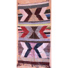 Tapis kilim multicolore en coton et tissus recyclés 220x115 Roman