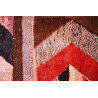 Tapis kilim multicolore en coton et tissus recyclés 220x115 Roman