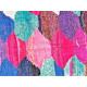 Tapis berbère multicolore 230x140 en coton et tissus recyclés Ilona