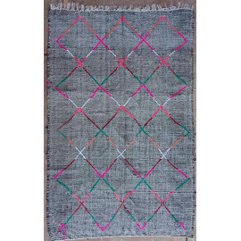 Tapis berbère en laine 230x150 tissé main gris Eleanor