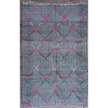 Tapis berbère en laine 230x150 tissé main gris Eleanor