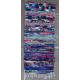 Tapis boucharouite multicolore en tissu recyclé 215x90 Leela