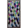 Tapis boucharouite en tissu recyclé multicolore 245x100 Isha