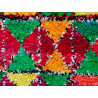 Tapis boucharouite vintage multicolore 235x140 noué main Fanida