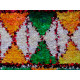 Tapis boucharouite vintage multicolore 235x140 noué main Fanida