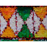 Tapis boucharouite vintage multicolore 235x140 noué main Fanida