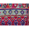Tapis boucharouite multicolore vintage 225x150 noué main Zalan