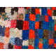 Tapis boucharouite vintage multicolore noué main 220x105 Simsala