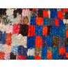 Tapis boucharouite vintage multicolore noué main 220x105 Simsala