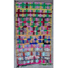 Tapis boucharouite noué main vintage multicolore 200x110 Juna