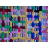 Tapis boucharouite noué main vintage multicolore 200x110 Juna
