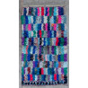 Tapis boucharouite noué main vintage 175x100 multicolore Fencie