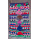 Tapis boucharouite noué main multicolore vintage 190x115 Mara