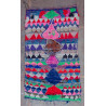 Tapis boucharouite noué main multicolore vintage 190x115 Mara