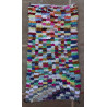 Tapis boucharouite 200x110 vintage noué main multicolore Sakina