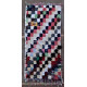 Tapis boucharouite vintage multicolore 165x80 noué main Sandy