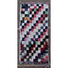 Tapis boucharouite vintage multicolore 165x80 noué main Sandy