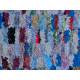 Tapis boucharouite vintage 190x90 noué main Sasha