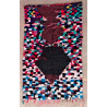 Tapis boucharouite vintage multicolore noué main 175x105 Saya