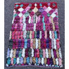 Tapis berbère boucharouite multicolore 370x220 noué main Rosabelle