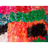 Tapis berbère boucharouite noué main multicolore 200x130 Okeanas