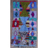 Tapis berbère boucharouite noué main multicolore 200x105 Oksana