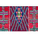 Tapis berbère boucharouite noué main rouge 210x115 Olna