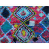 Tapis berbère boucharouite multicolore 190x105 noué main Oana